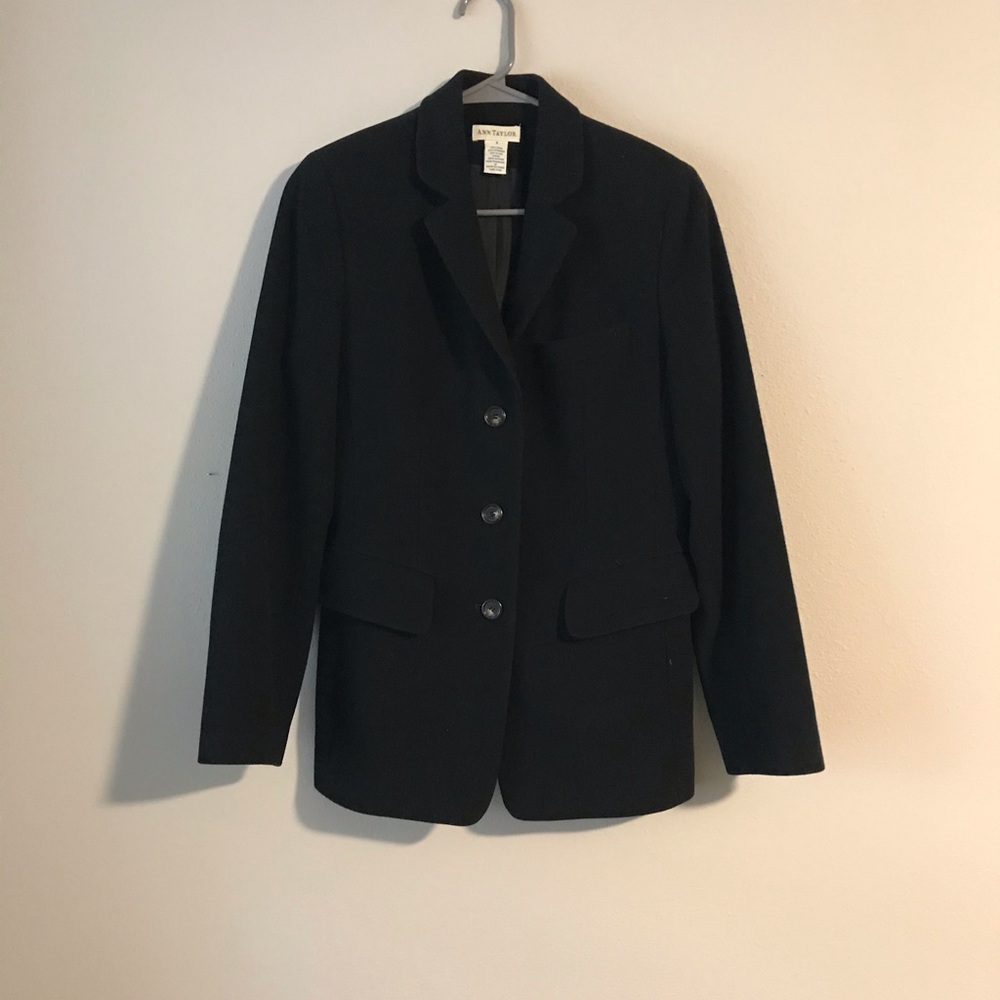 Classic Black Ann Taylor Peacoat